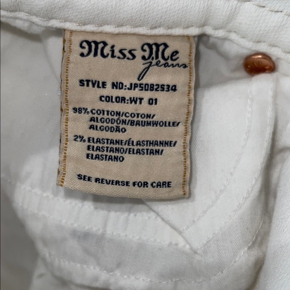 Miss Me Women's Classic White Skinny Jeans NWT Size 26 inseam 31.5 JP5082534 - Picture 12 of 14